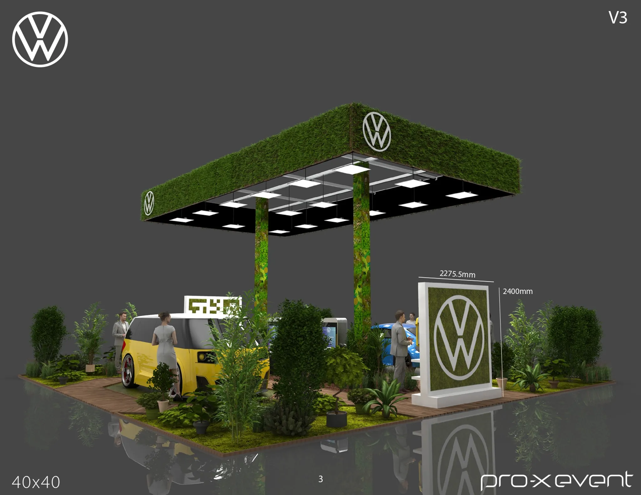 40x40 Île booth design by Pro-X Exhibits